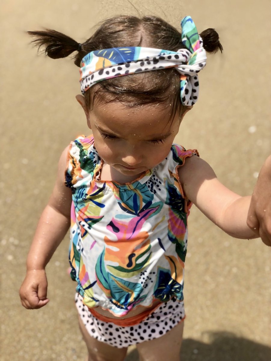 Ducksday - Omkeerbare baby tankini met haarlint - voor meisjes - UPF 50+ - Driedelige zwemset - Moana — afbeelding 10