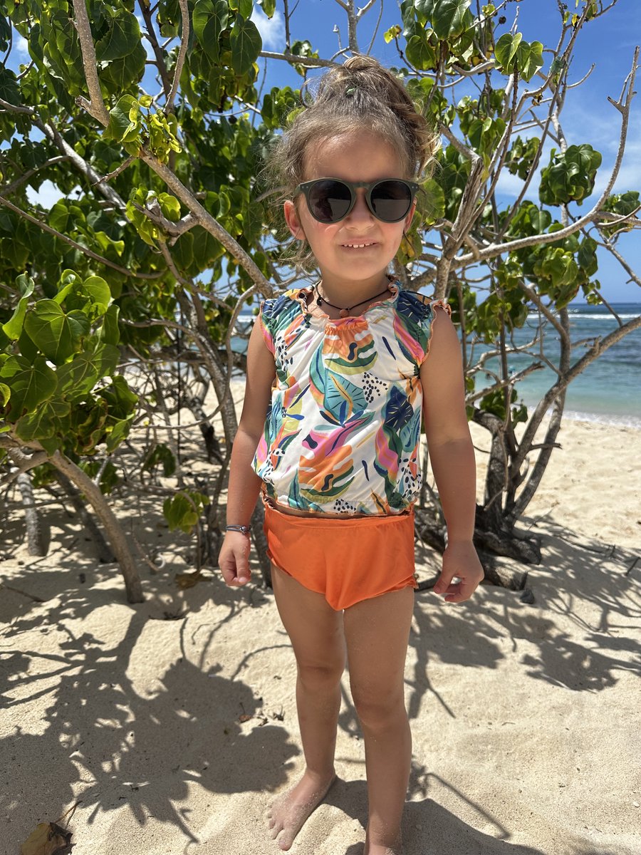 Ducksday - tankini - baby - met haarlint - omkeerbaar - voor meisjes - UPF 50+ - Driedelige zwemset - Moana — afbeelding 5