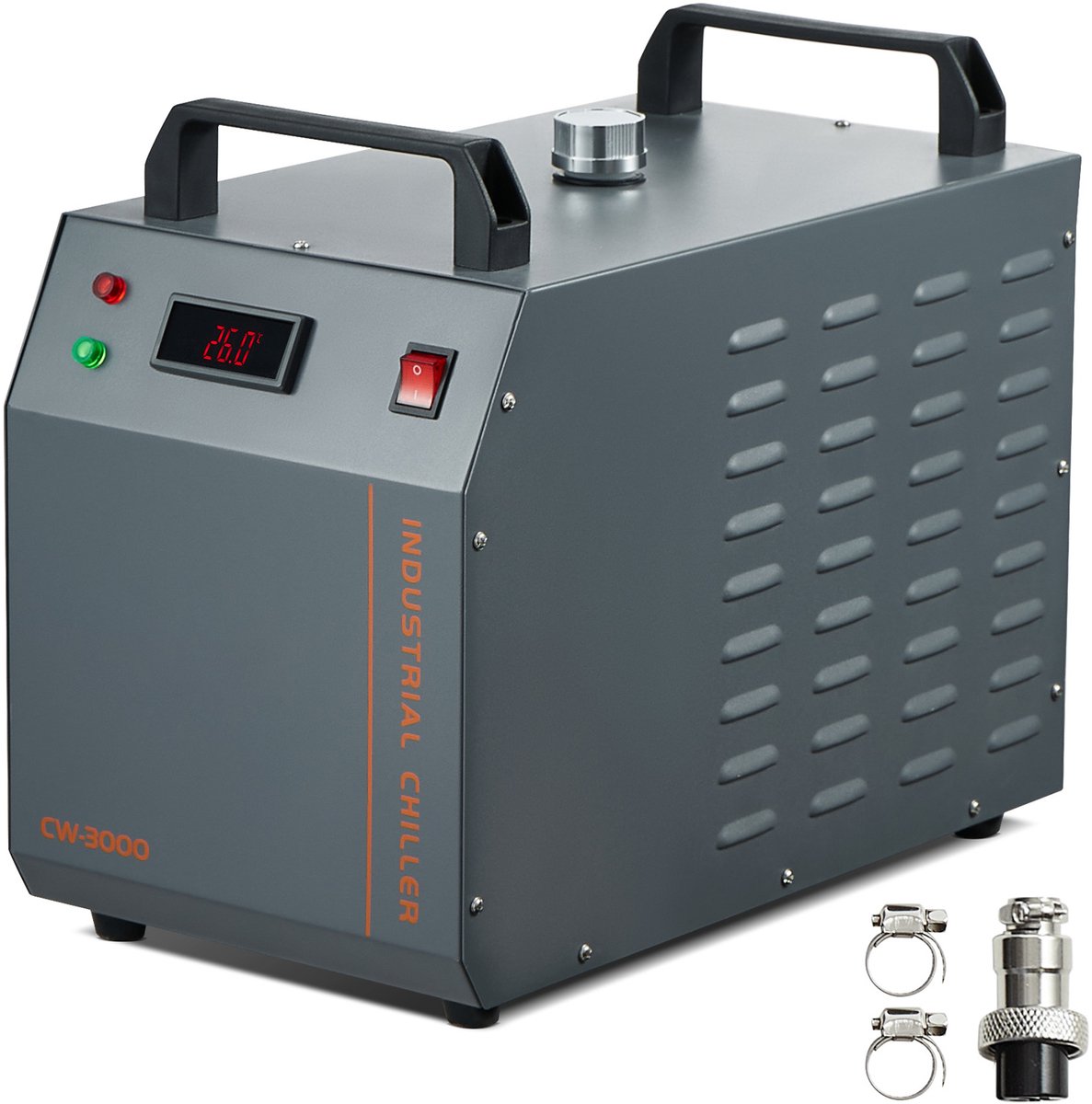 Cw-3000 IndustriëLe Waterkoeler, 80 W Luchtgekoeld Koelsysteem, Watertank Van 12 L, Debiet 12 L/Min, Koeling voor Lasergraveermachines