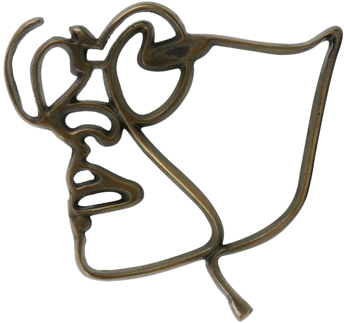 Light&living Wandornament 32x8,5x35 cm FACE antiek brons