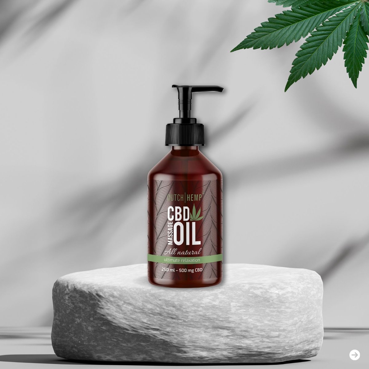 Dutch Hemp CBD-massage olie - full spectrum - 500 mg
