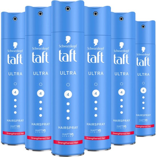 Taft - Ultra Strong Hairspray - Haarstyling - Haarspray - Sterke Fixatie - Alle Haartypes - Voordeelverpakking - 6x 250 ml