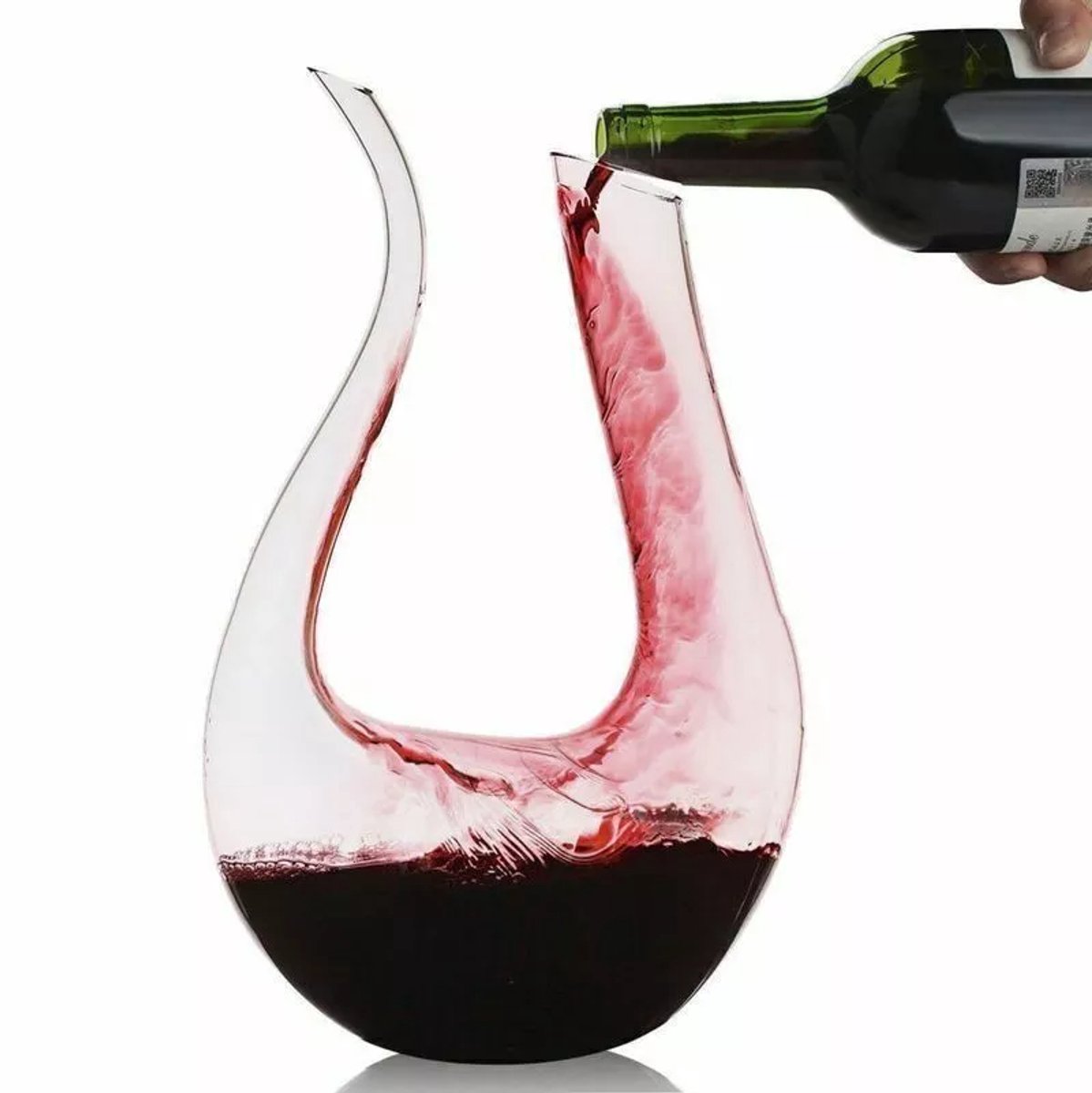 Decanteer Karaf - Wijn Karaf - Wijn accessoires - Karaffen - Schenkkan - Wijnkan - Decanteerders - Inhoud 1.5 Liter - Glas - Transparant