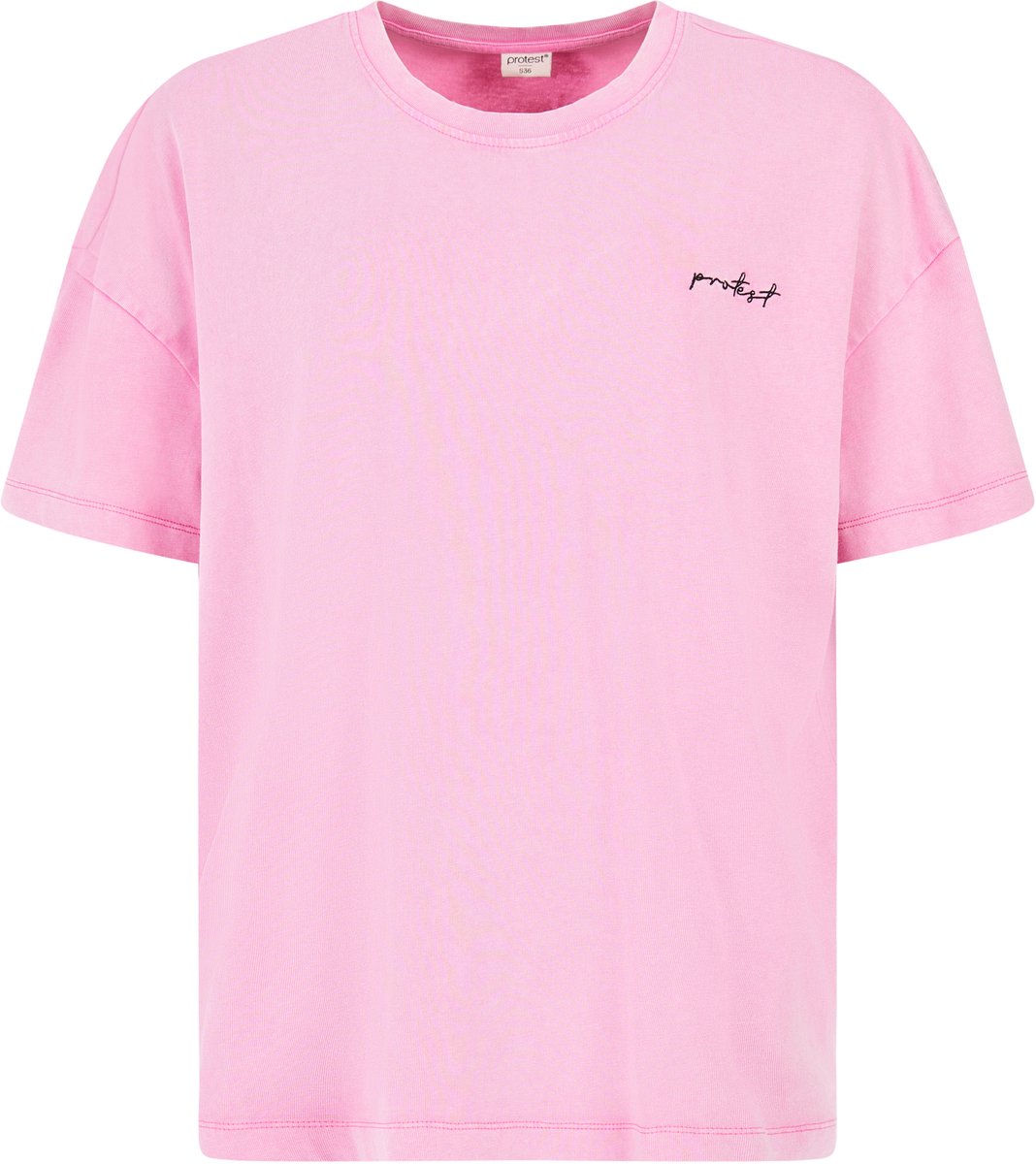 Protest Prtloretta T shirt Dames Korte mouwen Ronde hals Relaxed fit Roze