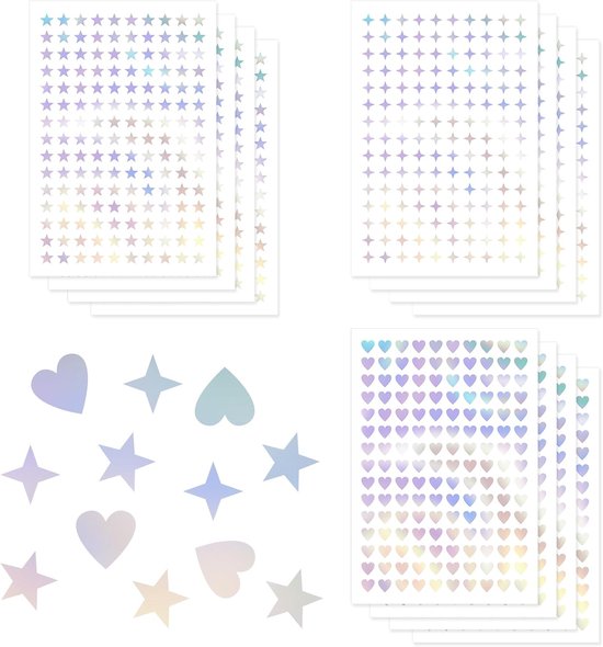 500 Stuks, 50mm - Rode Hart Stickers Groot Red Heart Stickers, Zelfklevende Etiketten