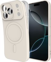 Cazy hoesje geschikt voor iPhone 17 Pro Hoesje geschikt voor MagSafe - Color Backcover - Ivory