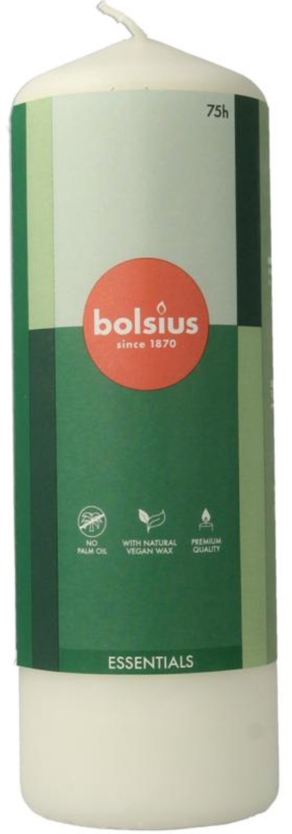 Bolsius - Stompkaars - Essentials - 200/68 - 1 Stuk - Cloudy White