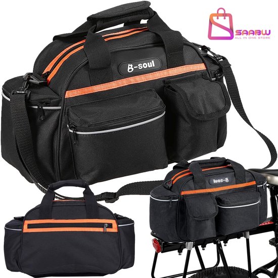 HOMPER Fietstas Waterdichte Fiets Opbergtas Cycle Zadel Achterdrager Bagagedrager Bagagetassen met Schouderriem Outdoor Fiets Bagageruimte Kofferbak Schouder Handtas