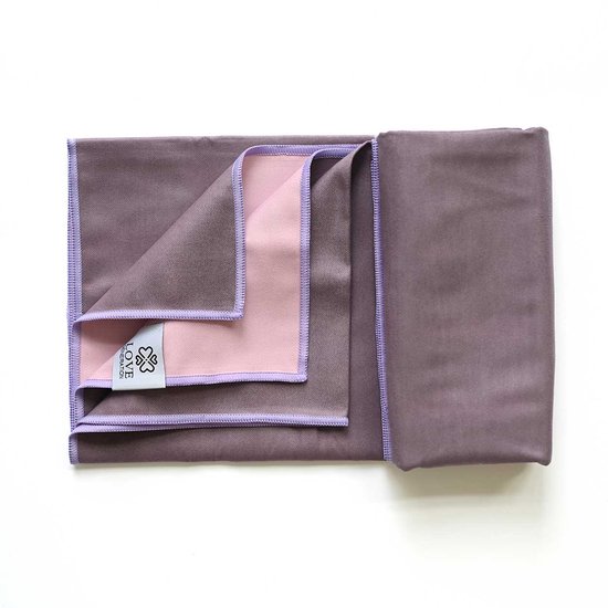 Love Generation ● Yoga Handdoek ● Tweezijdig ● Anti Slip ● Paars & Roze van Merkloos — afbeelding 2
