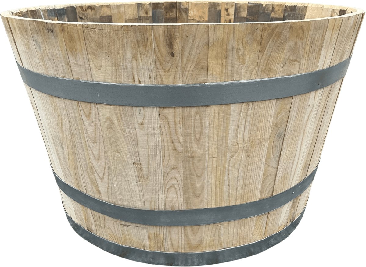 Plantenbak 300 liter kastanjehout - Gegalvaniseerde Banden