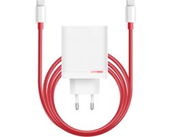 Oneplus, 120W Dual Port USB en USB C Netlader met 1m Kabel, Wit
