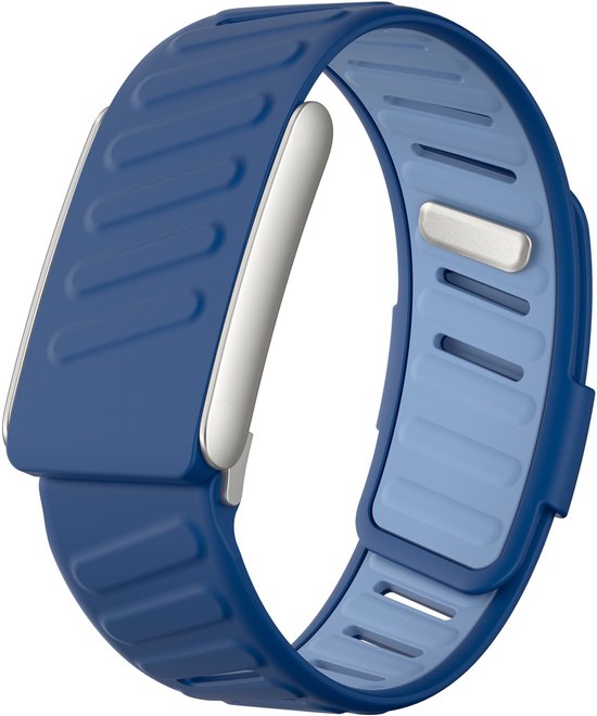 Bracelet de sport en Siliconen Strap-it avec fermeture à pression - compatible avec Whoop 5.0 (duo bleu)