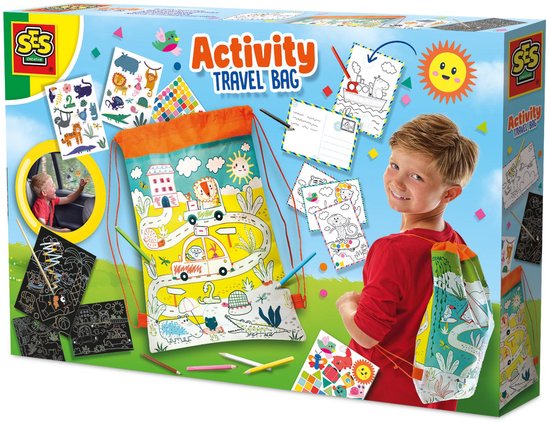 SES - Activiteiten rugzak - voor onderweg - 3 in 1 - grote tas