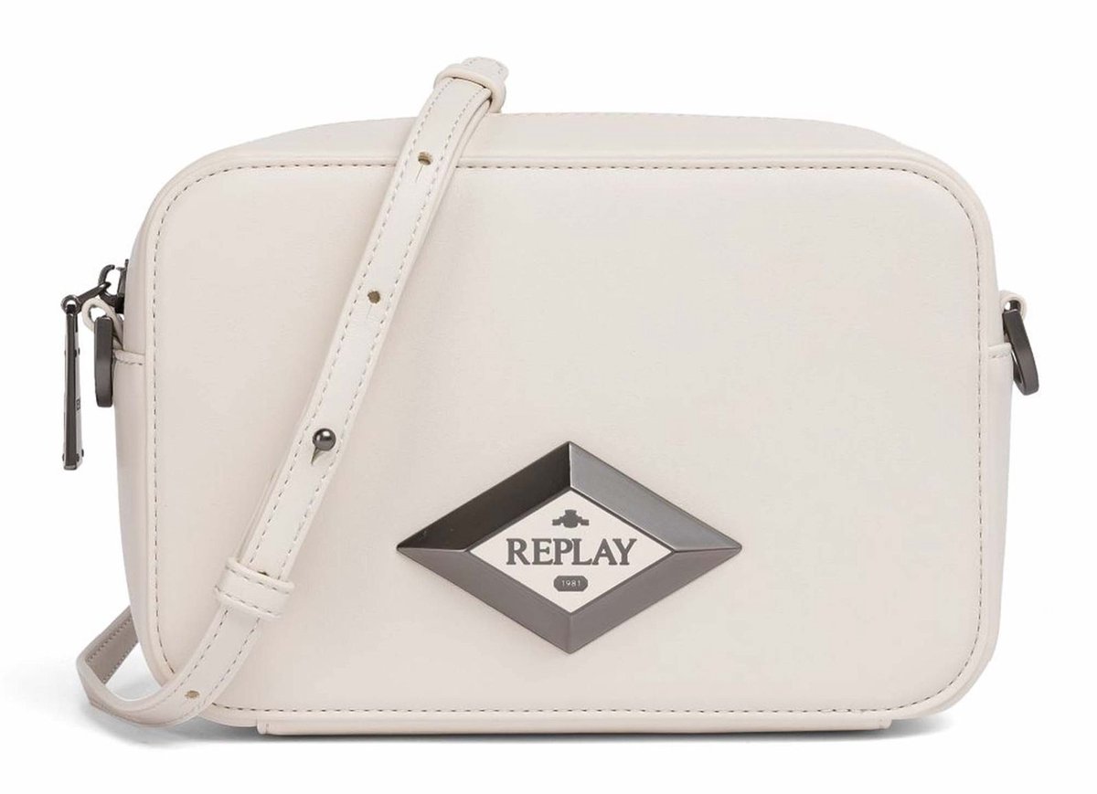 REPLAY schoudertas Crossbody Bag White Smoke crème