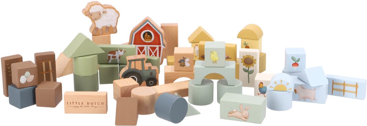 Little Dutch - Bouwblokken in ton FSC - Little Farm — afbeelding 10