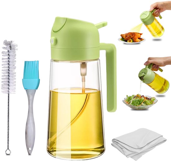 Olijfolie spuitfles voor de keuken, 180 ml glazen oliedispenser