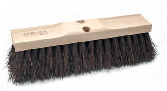 Sorex Straatbezem Bassin van hout - 60 cm - harde vezels - buitenbezem - Luxe kwaliteit - Steel 140 cm- Voor beton/keramische tegels - Geen krassen van Sorex — afbeelding 4