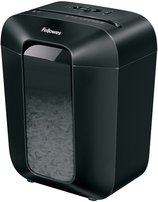 Fellowes LX50 Papierversnipperaar - Cross-Cut - P4 - 9 vel - 17L - Zwart - Voor thuis & thuiskantoor - Ook voor creditcards, nietjes & paperclips