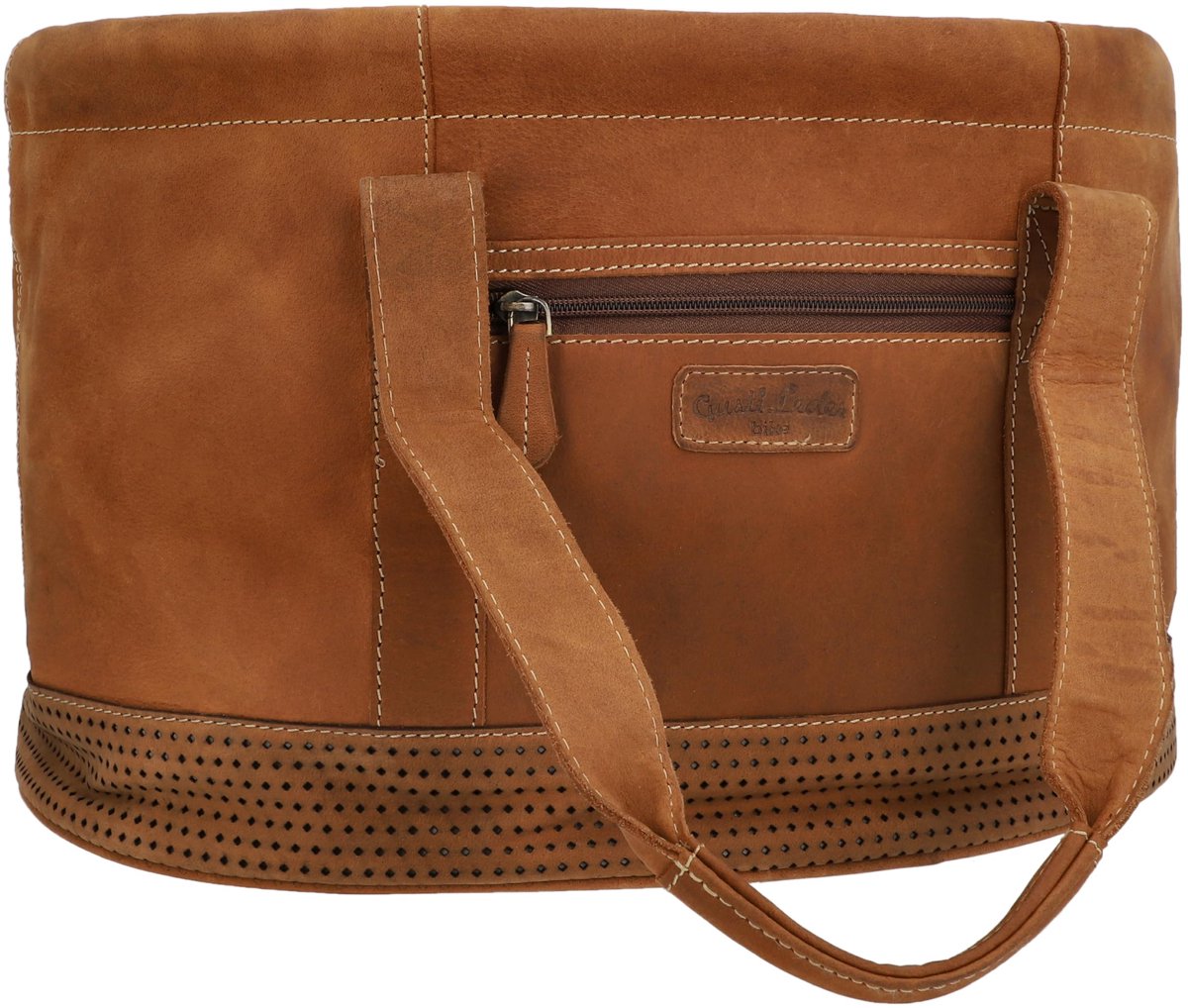 Gusti fietsmand leer - Egan B. Fietstas mand tas afneembare mand handvat tas picknickmand stuurtas met canvas beige compatibel met KlickFix zonder adapter