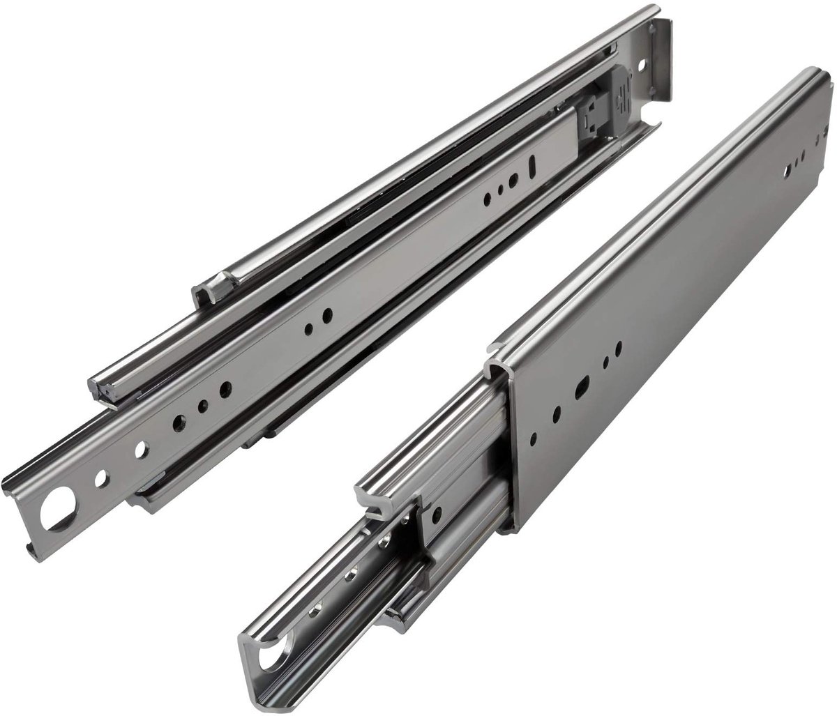 1 Paar (2 stuk) Volledig uitschuifbaar Ladegeleider KV1-250-H76-L406-NF Lengte 406 mm Draagkracht 250 kg gegalvaniseerd van SOTECH