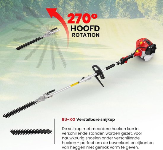 52cc Benzine Multifunctioneel Tuingereedschap - Strimmer, Heggenschaar, Snoeischaar en Kettingzaag van Merkloos	 — afbeelding 4