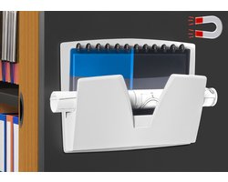 Magnetische wandhouder voor folders, grijs, A4-formaat, 1 vak.