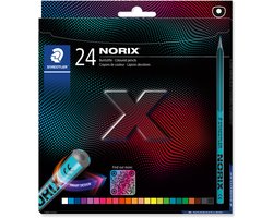 Crayon de couleur STAEDTLER Norix - coffret de 24 couleurs