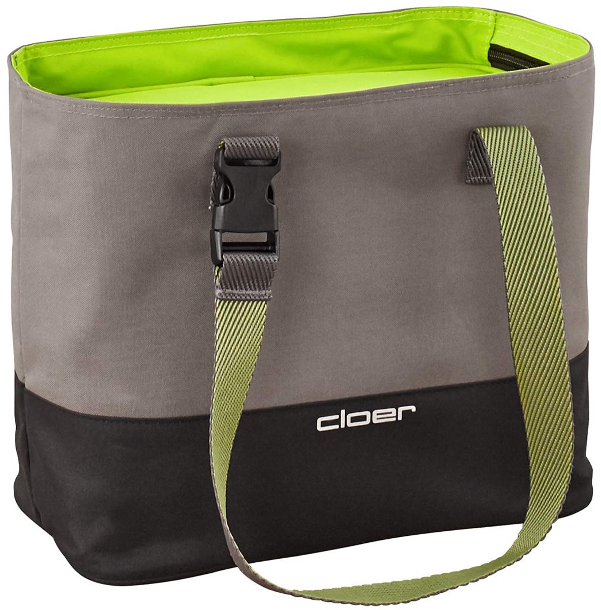 Cloer 810-14 Geïsoleerde tas, Lunch Care System, lunchtas voor maximaal 3 lunchboxen, geïsoleerd, reflecterend logo, polyester, groen, 9 liter