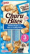 Inaba Churu Bites - Kattensnack - Tonijn Jacobsschelp 3x10 g
