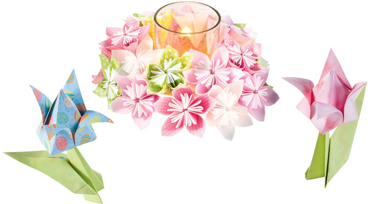 folia vouwbladen-set BLOEMEN, 2 maten