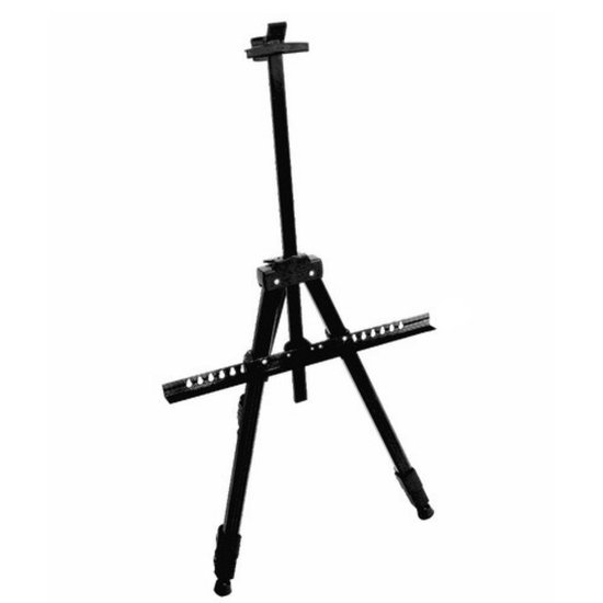 Maaleo Schildersezel - zwart - metaal - inklapbaar/verstelbare hoogte - schilderen