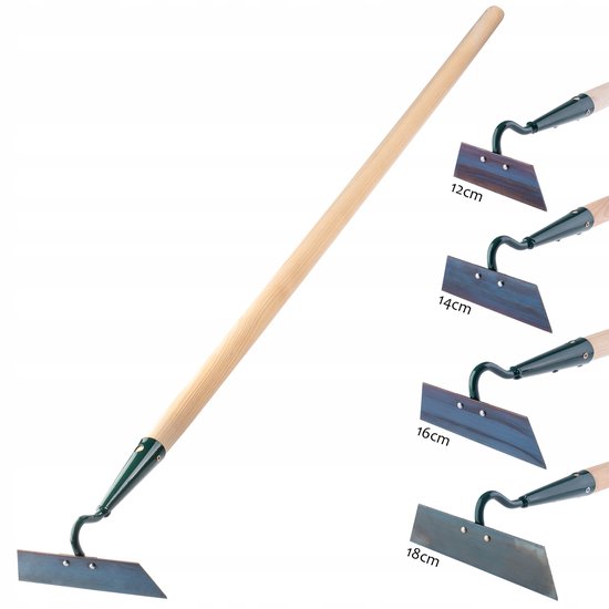 KADAX Tuinhak voor het losmaken, luchten en wieden van de grond, voor tuin, metalen blad, tuinaccessoires, onkruidhak voor het verwijderen van onkruid, cultivator (werkbreedte: 16 cm, met houten van Merkloos	 — afbeelding 4
