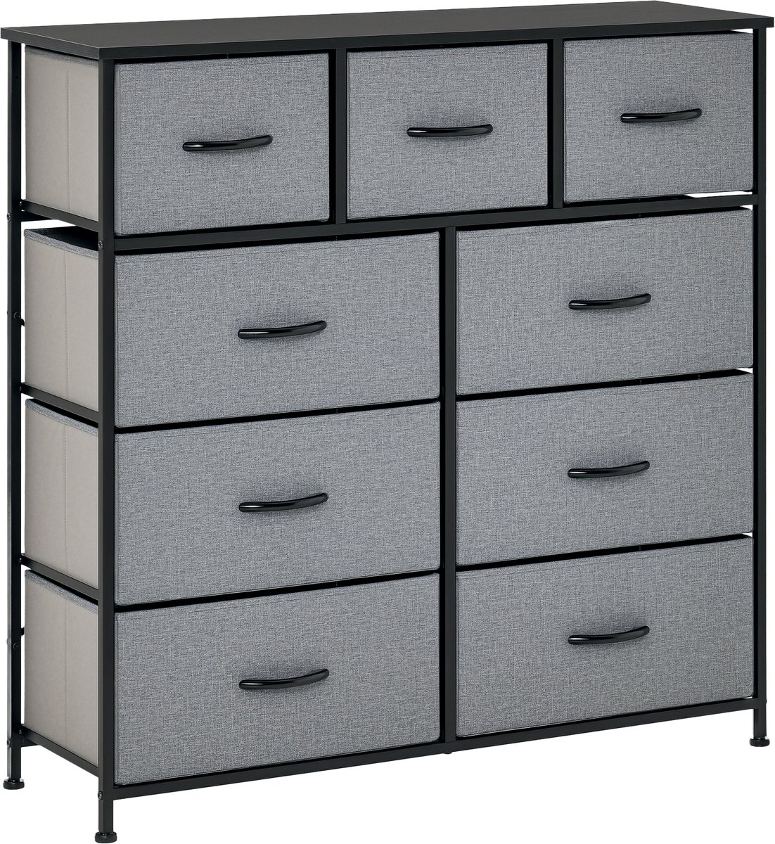 HOMCOM-Stoffen Dressoir-100x30x100cm-Polyester-Grijs