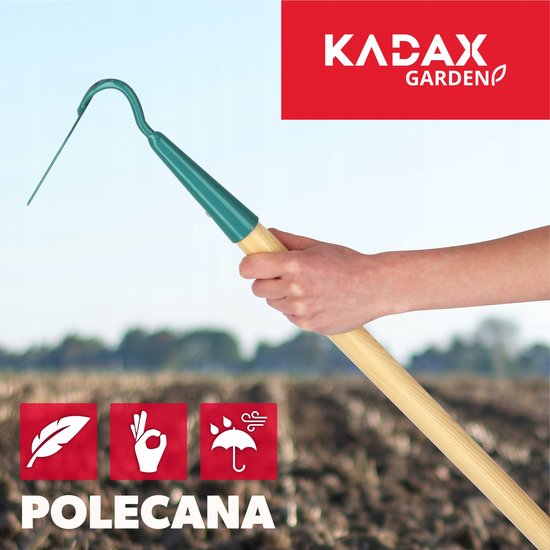 KADAX Hakkel, tuinhak voor dames, geharde hak voor het verwijderen van onkruid, onkruidhak voor het losmaken van de grond, tuinaccessoires voor het luchten en wieden van de grond (140 cm, werkdeel: van Merkloos	 — afbeelding 2