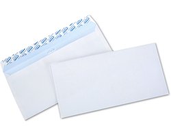 GPV enveloppen, DL, 110 x 220 mm, wit, zonder venster