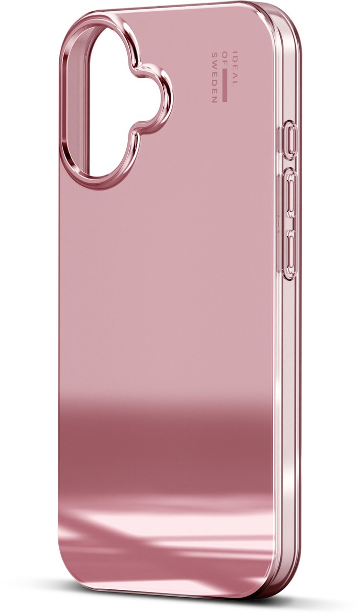 iDeal Of Sweden Mirror Case met magnetische ring geschikt voor iPhone 16 Mirror Rose Pink