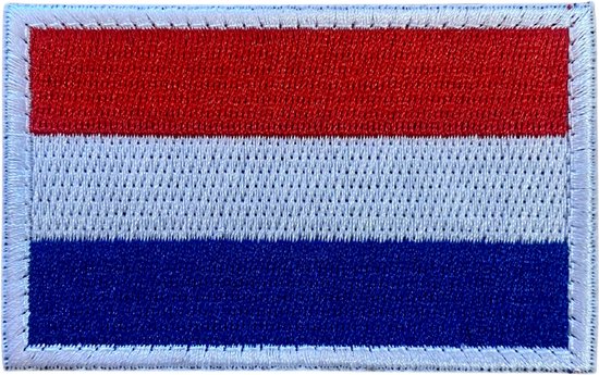 Patchy® – Nederlandse Vlag Klittenband Patch - Badge Textiel - NL Embleem Nederland - Hollandse Vlag - Naaibadge - Patches
