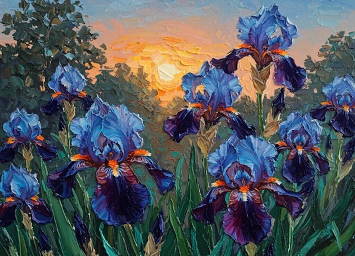 Iris - Mint by Michelle decoupage papier - A3