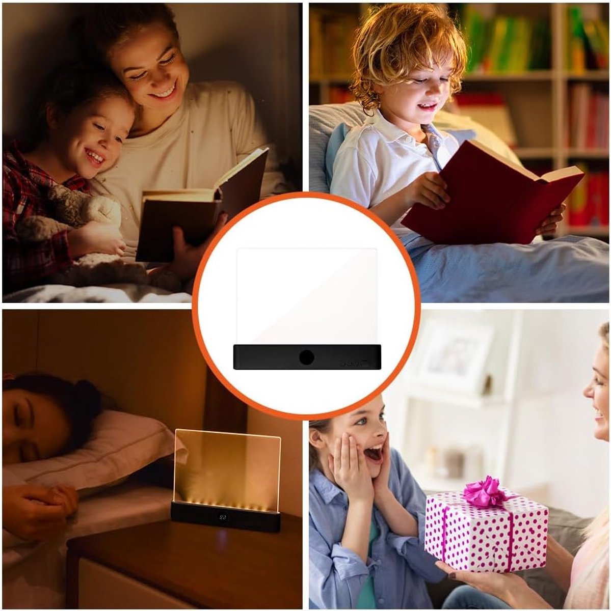 Lampe De Lecture Rechargeable LED - 3 Couleurs, 10 Niveaux De Luminosité, Minuterie 99 Min, Batterie 1200mAh, Clip