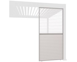 Orion kantelbaar Louvre Shutter Paneel - 1,3 meter - Lichtgrijs - 1 stuk - geschikt voor aluminium Orion overkapping. Meer privacy en beschut tegen wind en zon