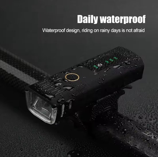 GUUUS® Fiets Voorlicht - LED - USB-C Oplaadbaar - Accu-indicator - Waterdicht - Meerdere standen van Merkloos — afbeelding 2