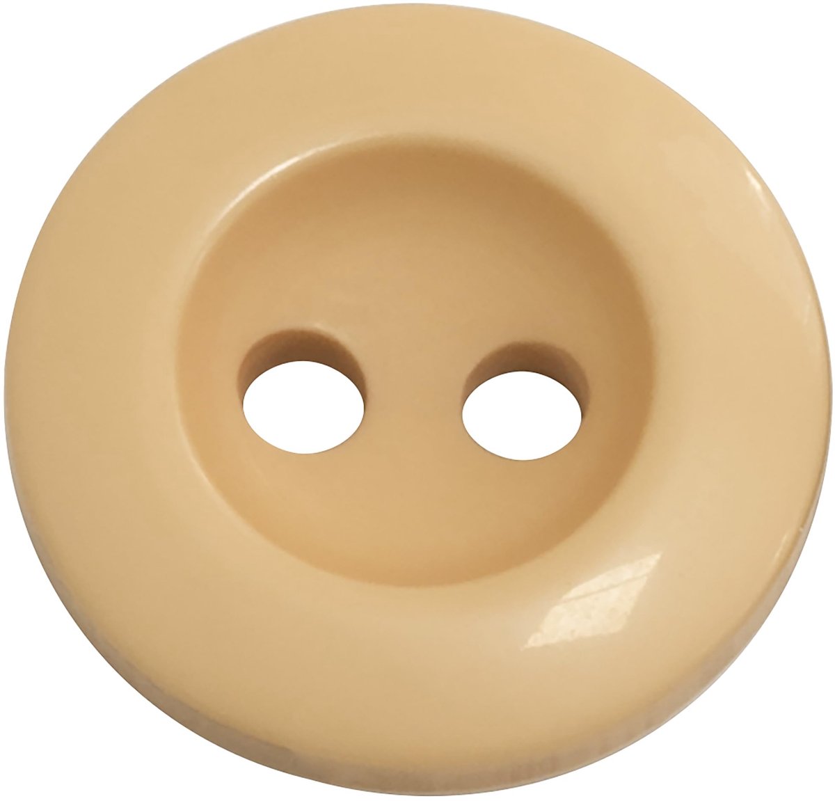 AERZETIX - C74084 - Set van 10 naaiknopen, rond ∅15x3 mm met 2 gaten 24L L24 - kleur donkerbeige - gemaakt van kunststof - opening 2 mm - fournituren naaien kleding decoratie