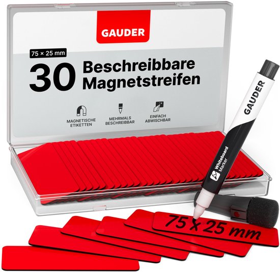 Legamaster Magnetische Etikethouders 20x60 Mm - 54 Stuks Met Witte Etiketten