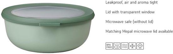Mepal - Coffret de conservation alimentaire Multikom Cirqula - 350 + 750 + 1250 ml - Rond - Mauve vif
