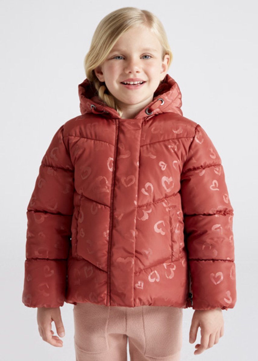 MAYORAL - Jas met kap - Maat 98 - Meisjes - Rood -