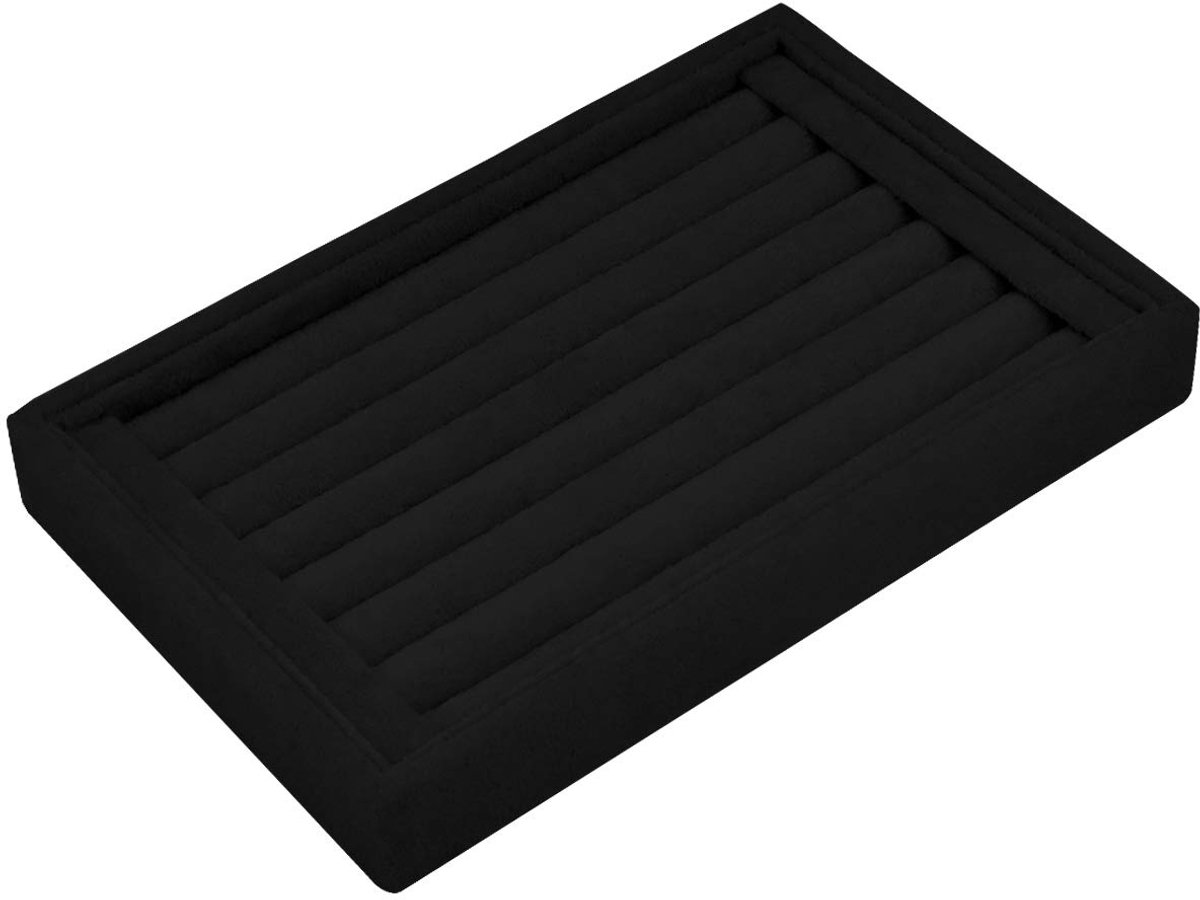 Sieradenaccessoires met 7 compartimenten, sieradenlades voor oorbellen, fluwelen sieradendoosjes, sieradendoosjes, oorbellenlade voor het opbergen van ringen