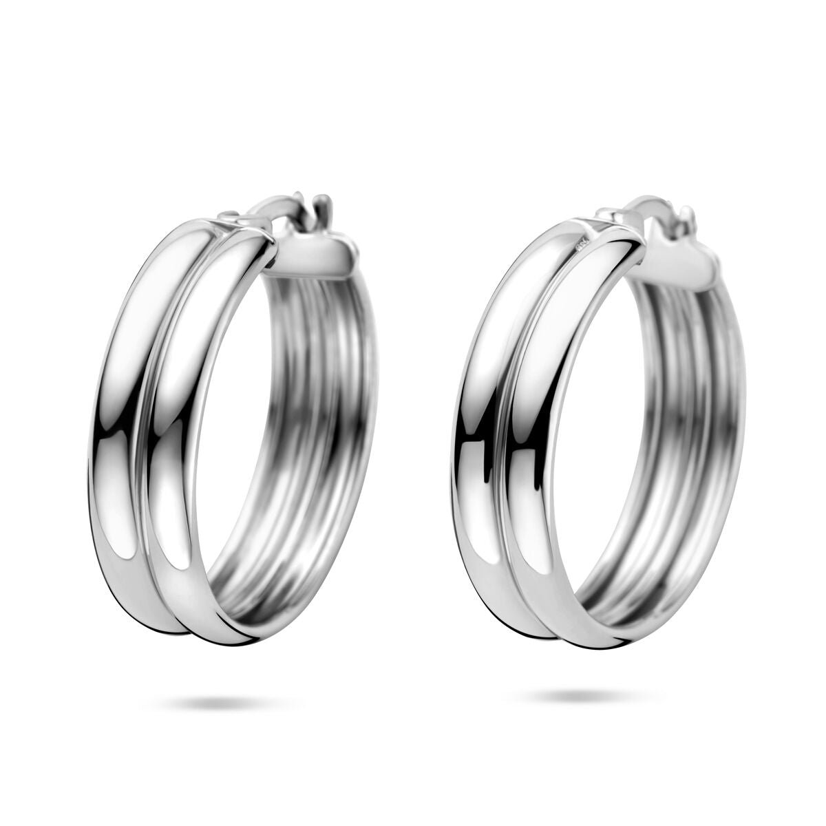Zilveren gerhodineerde oorringen 23 mm - 1341602