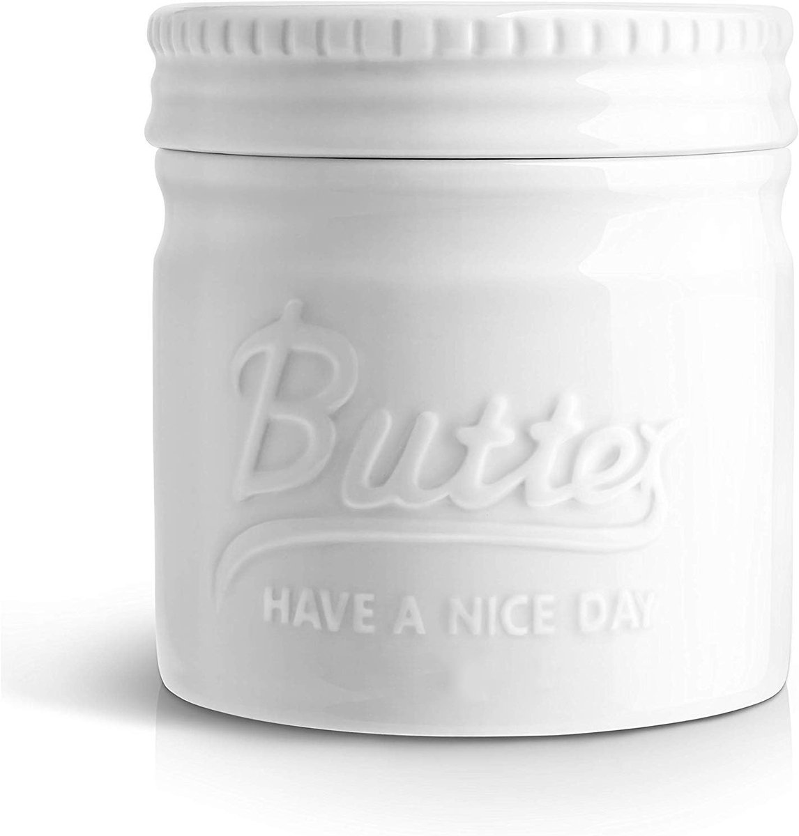 MKSS® Botervloot met Deksel - Botervlootje - Porselein