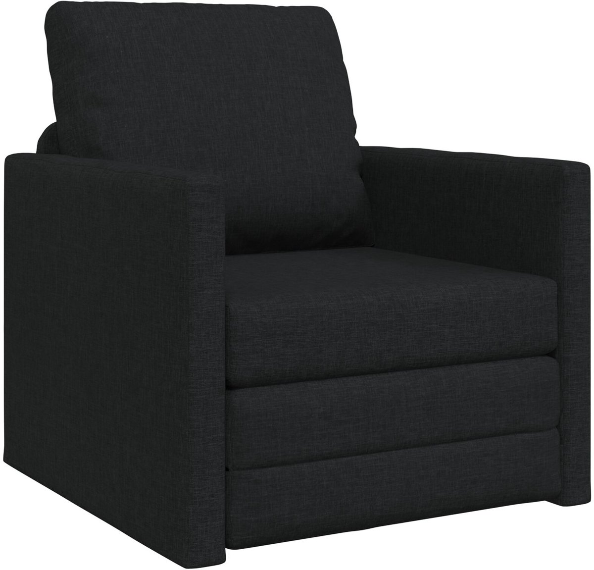 Slaapstoel - Uitklapbaar - Slaapbank - Logeerbed - Zetelbed - Slaapfauteuil - Vouwbed - 1 persoons - Zeer comfortabel - Zwart