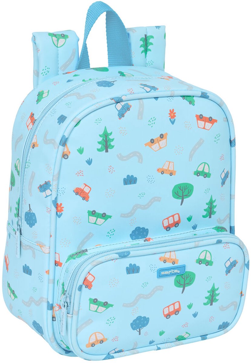 Kinderrugzak Safta Coches Blauw 22 x 27 x 10 cm
